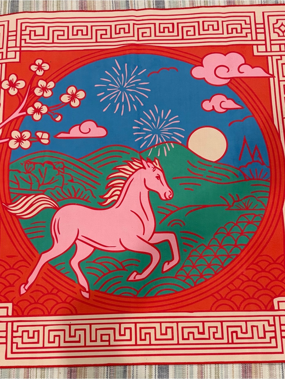 Mahjong mat-Year of the Horse